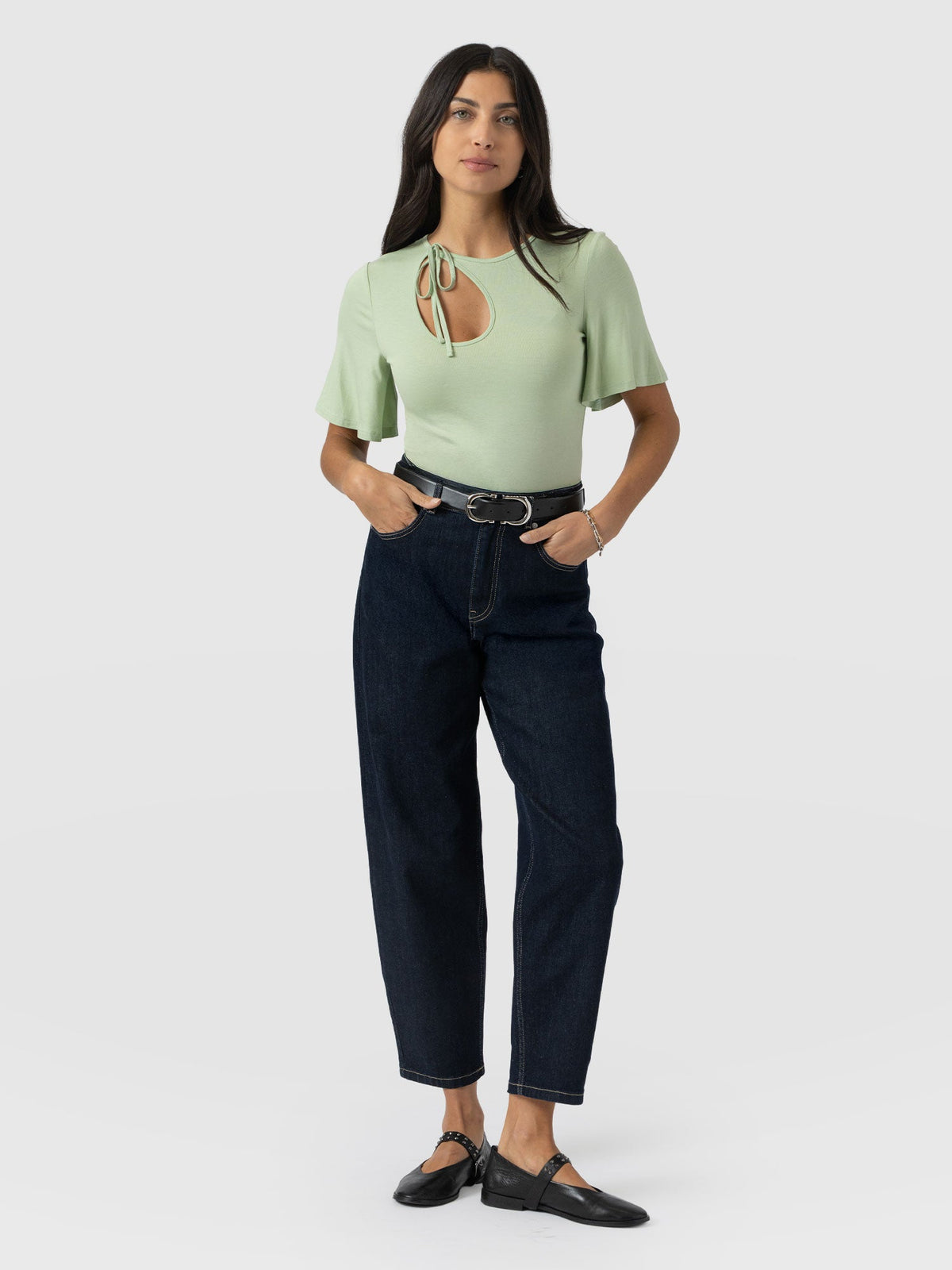 Freya Tie Tee - Mint