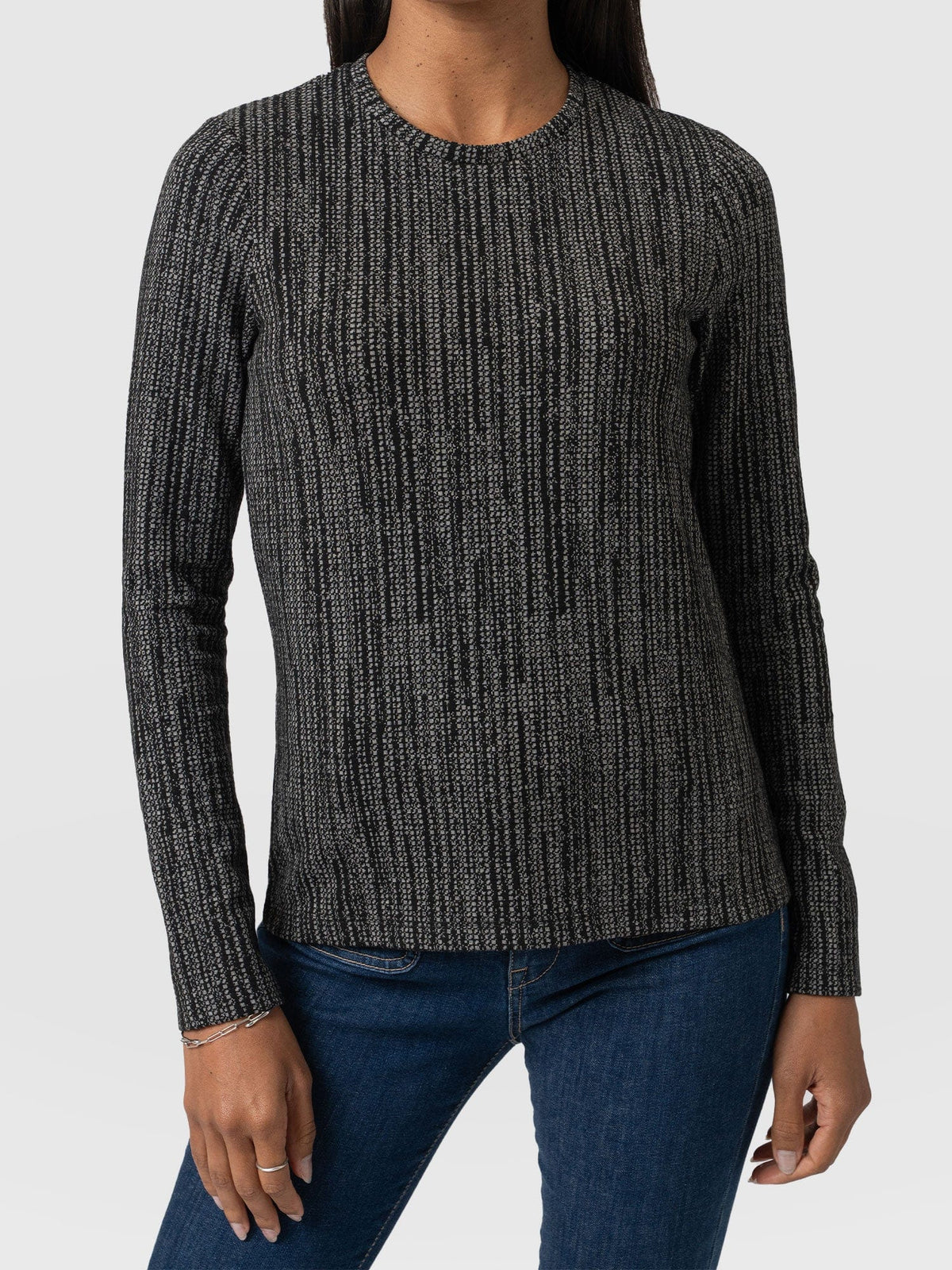 Keller Crew Neck Tee - Grey/Black