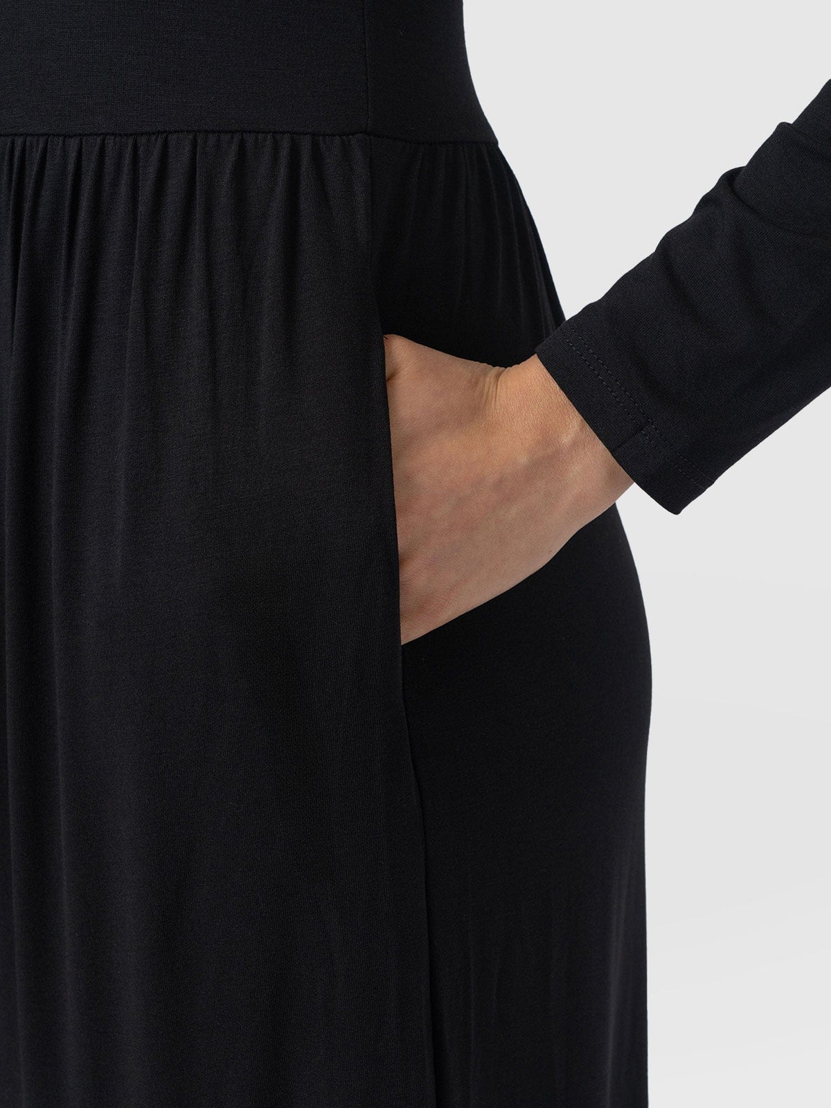 Greenwich Dress Long Sleeve - Black