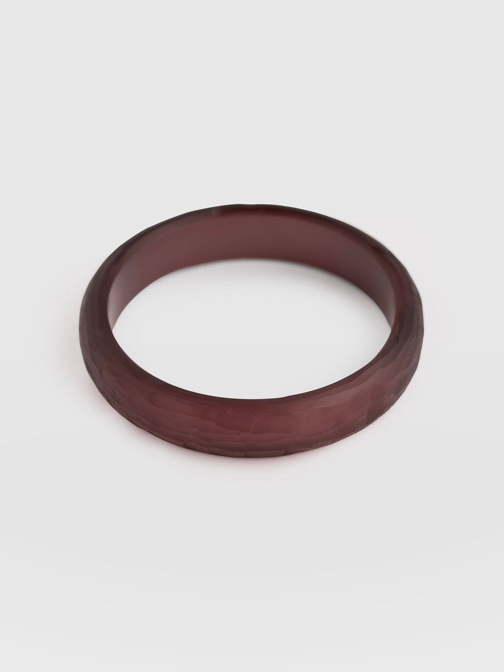Hammered Bangle - Wine Red