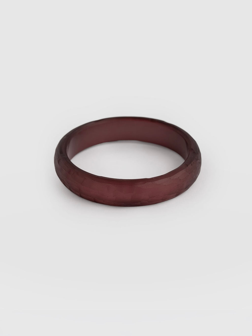 Hammered Bangle - Wine Red