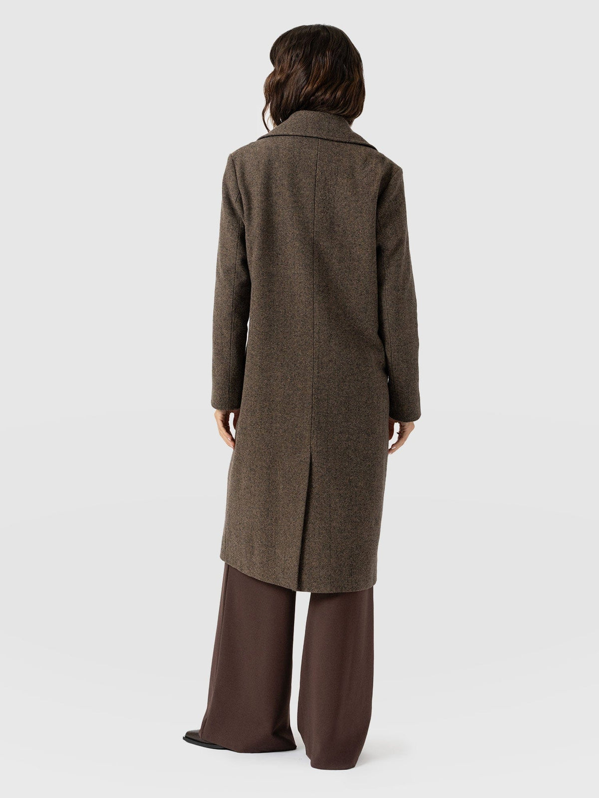 Hampton Coat - Brown Chevron