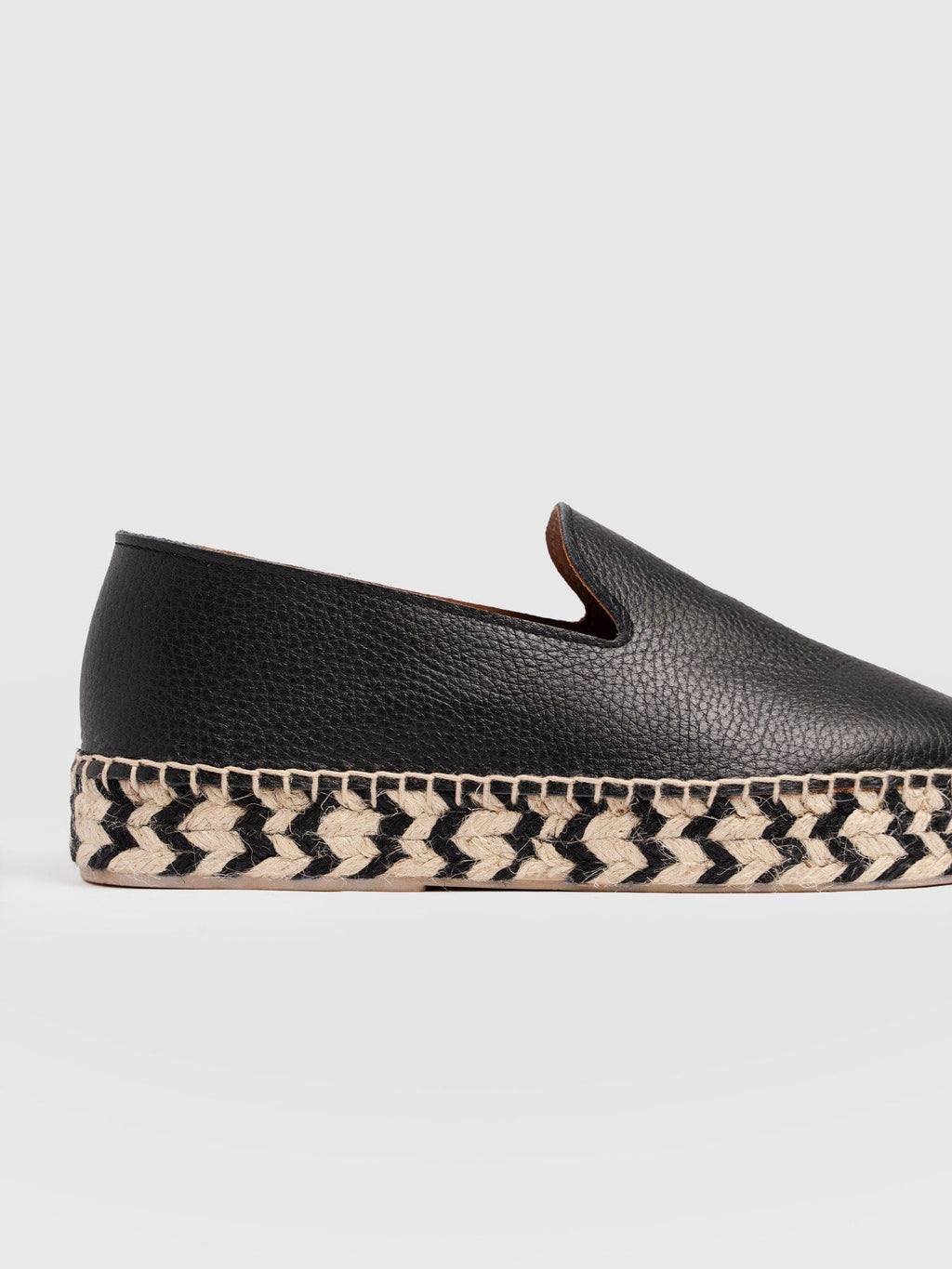 Hampton Espadrilles - Black Leather