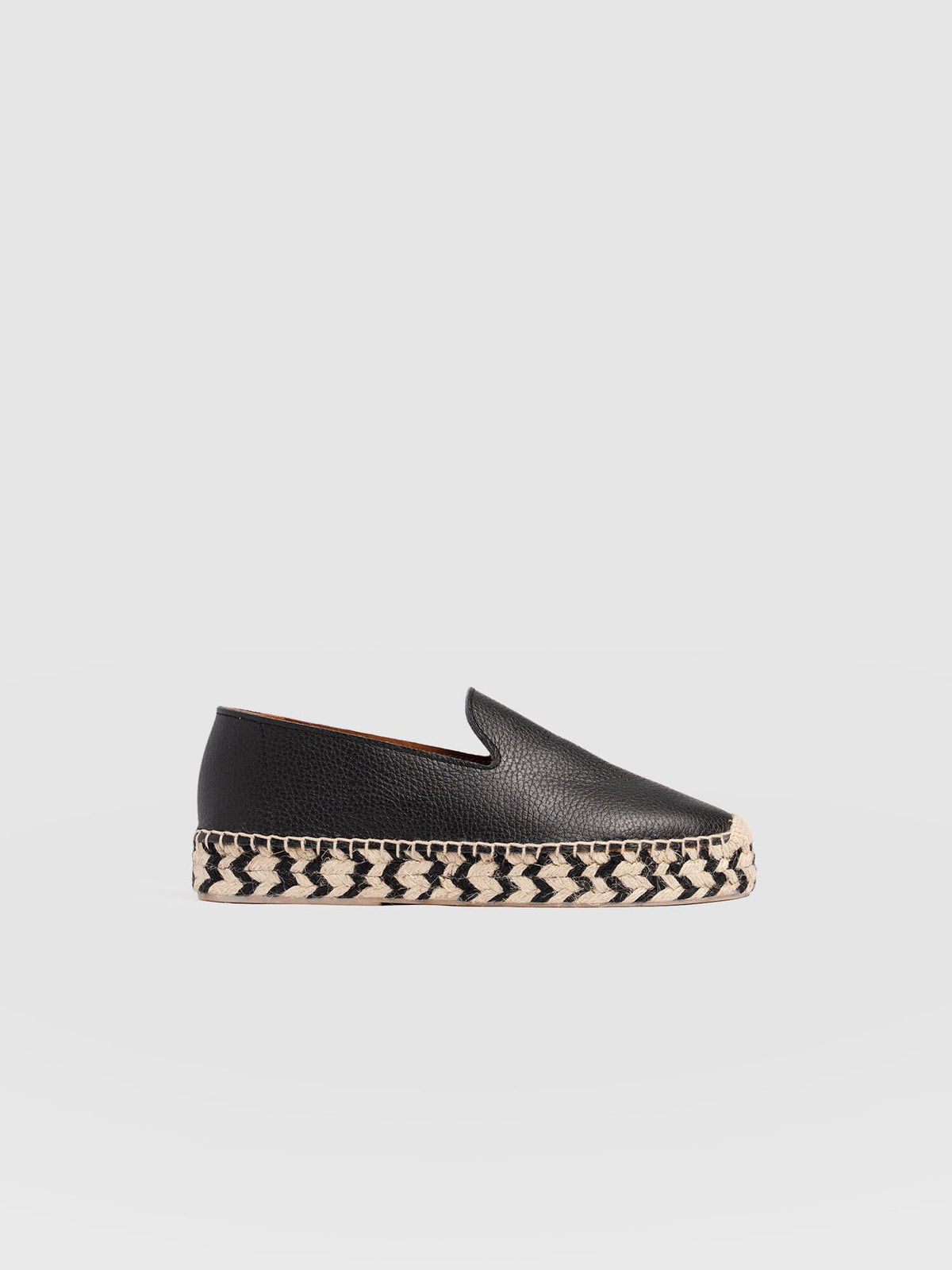 Hampton Espadrilles - Black Leather