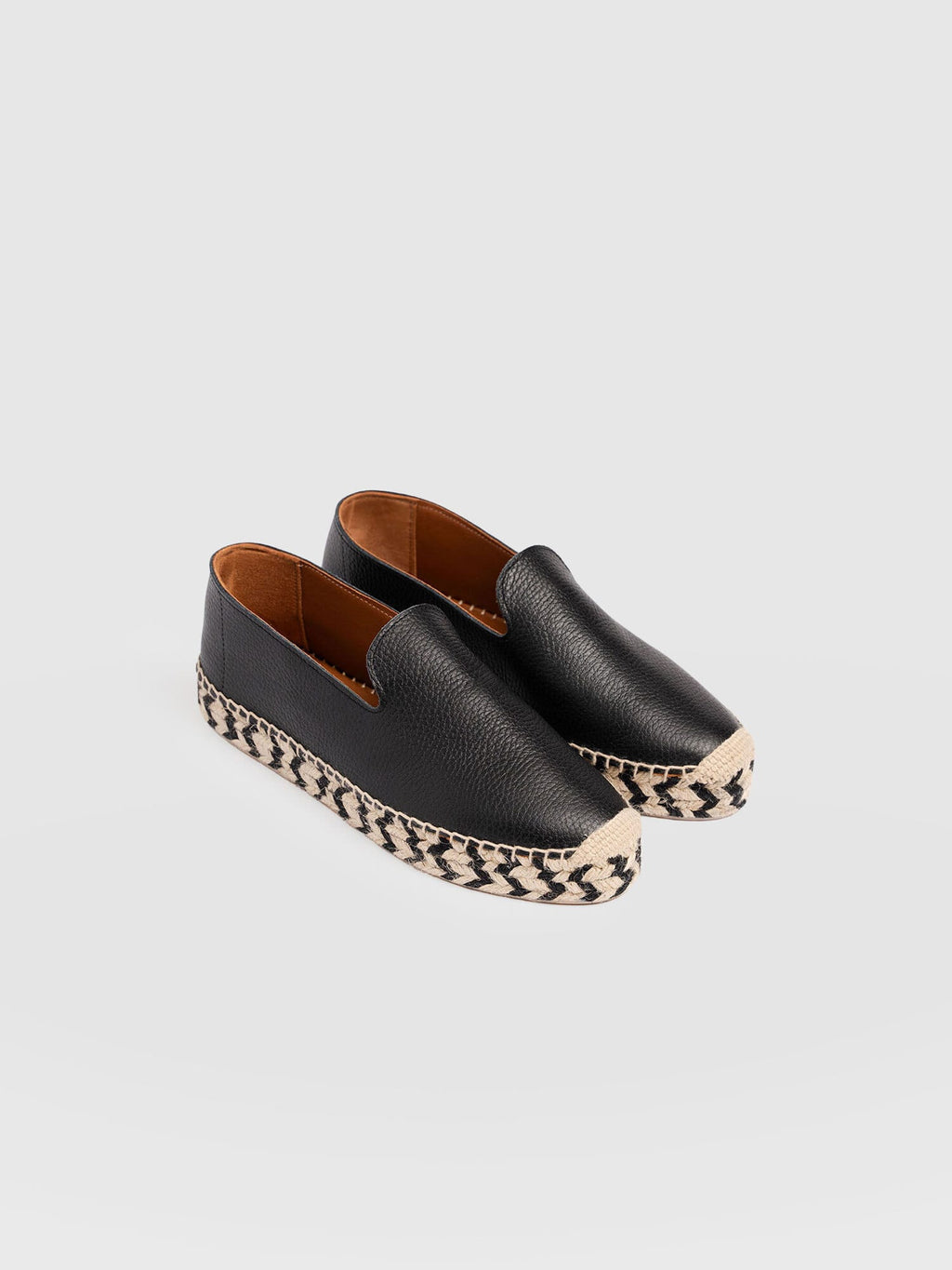 Hampton Espadrilles - Black Leather