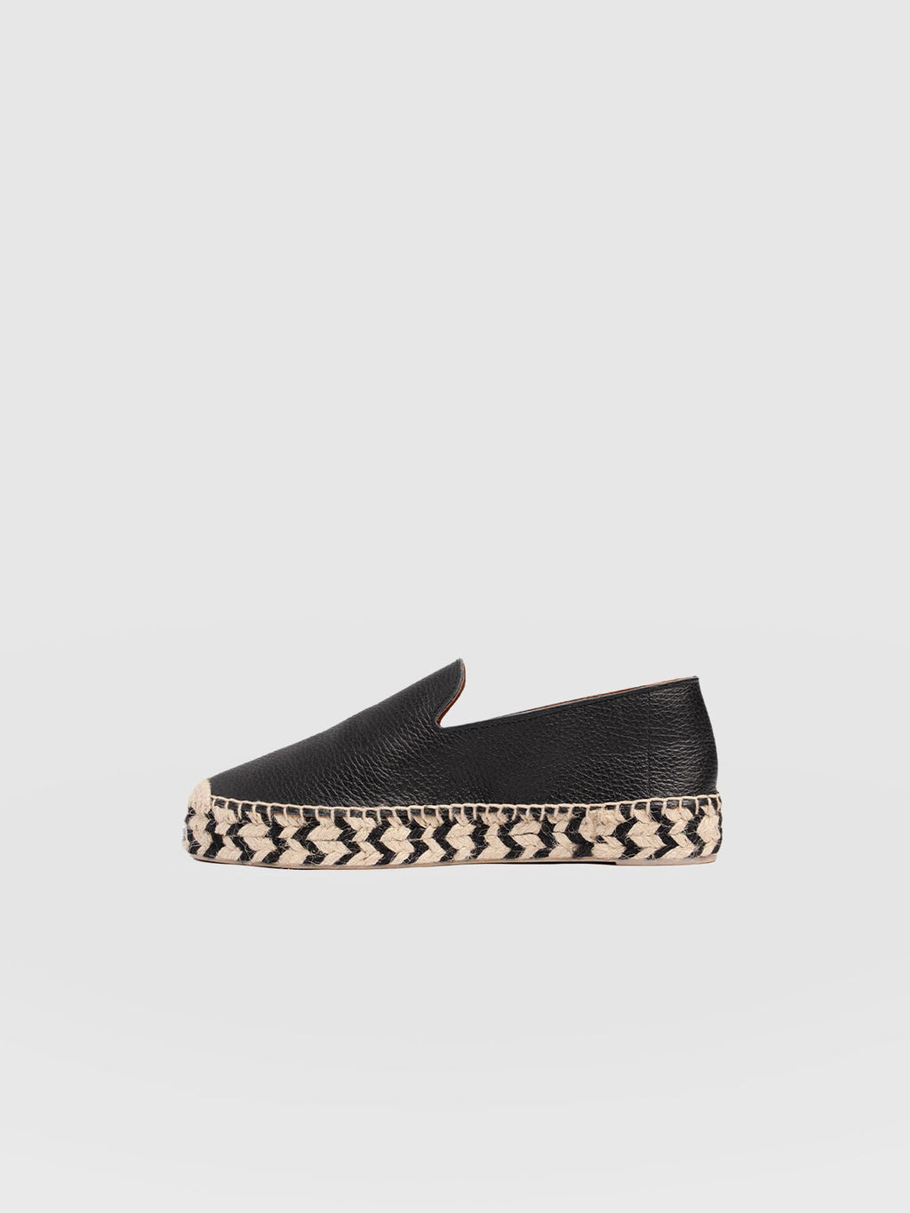Hampton Espadrilles - Black Leather