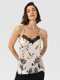 Harper Lace Cami - White Mist Floral