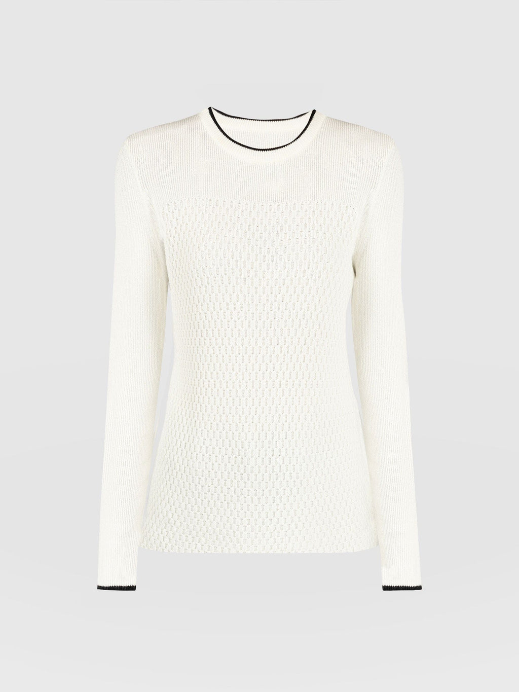 Honeycomb Rib Sweater - Cream