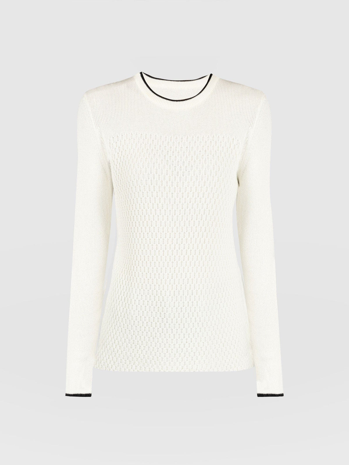 Honeycomb Rib Sweater - Cream