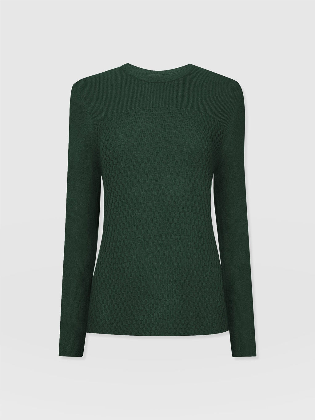 Honeycomb Rib Sweater - Green