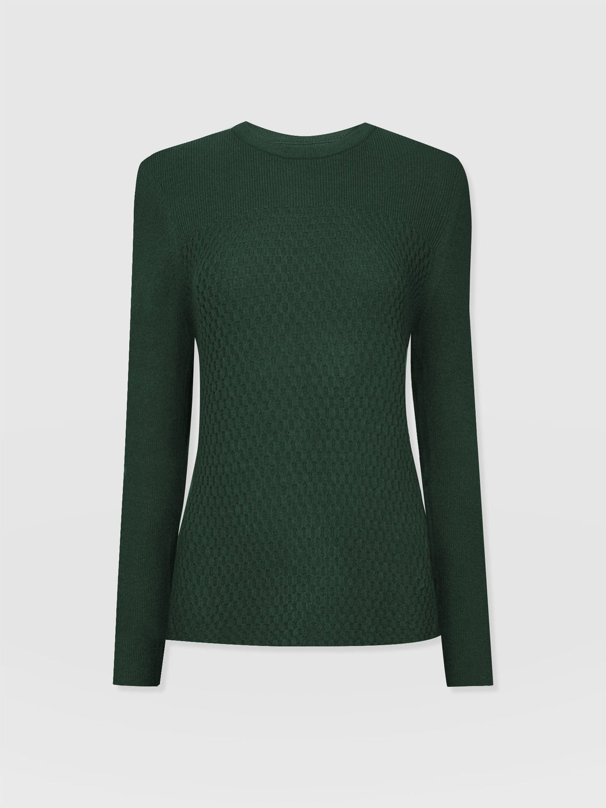 Honeycomb Rib Sweater - Green