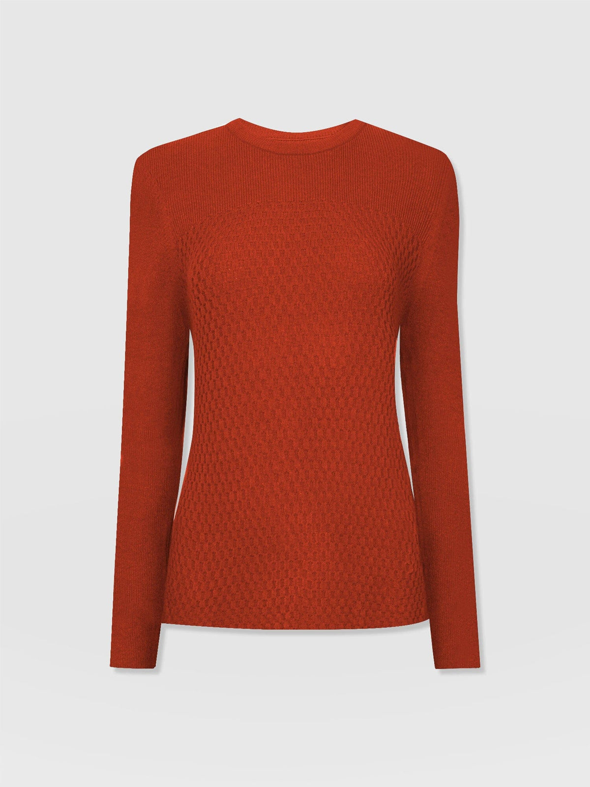 Honeycomb Rib Sweater - Amber