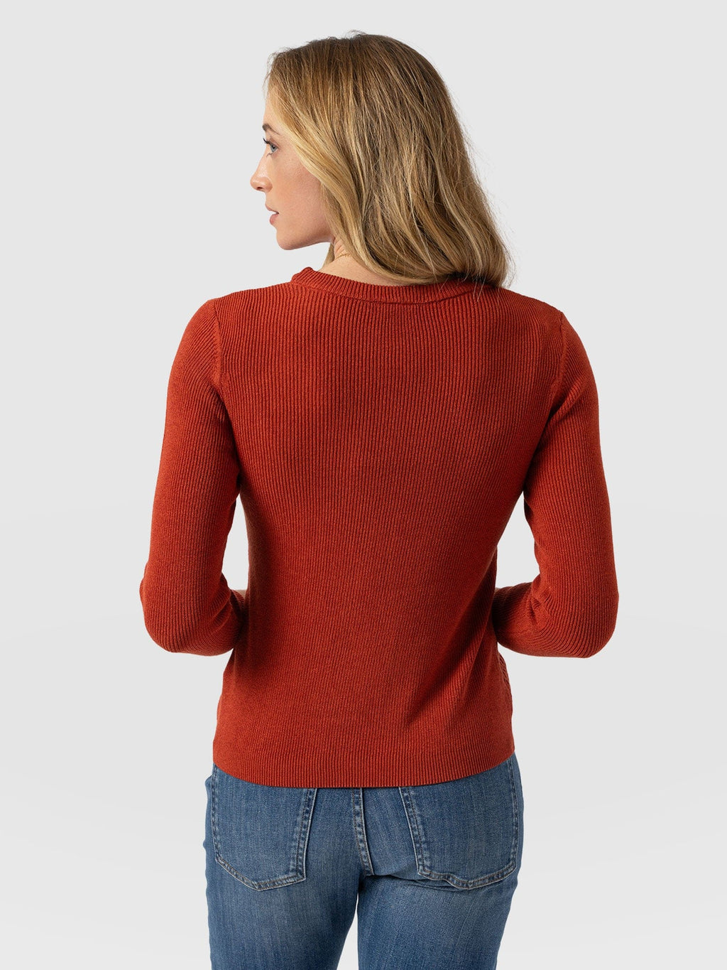 Honeycomb Rib Sweater - Amber