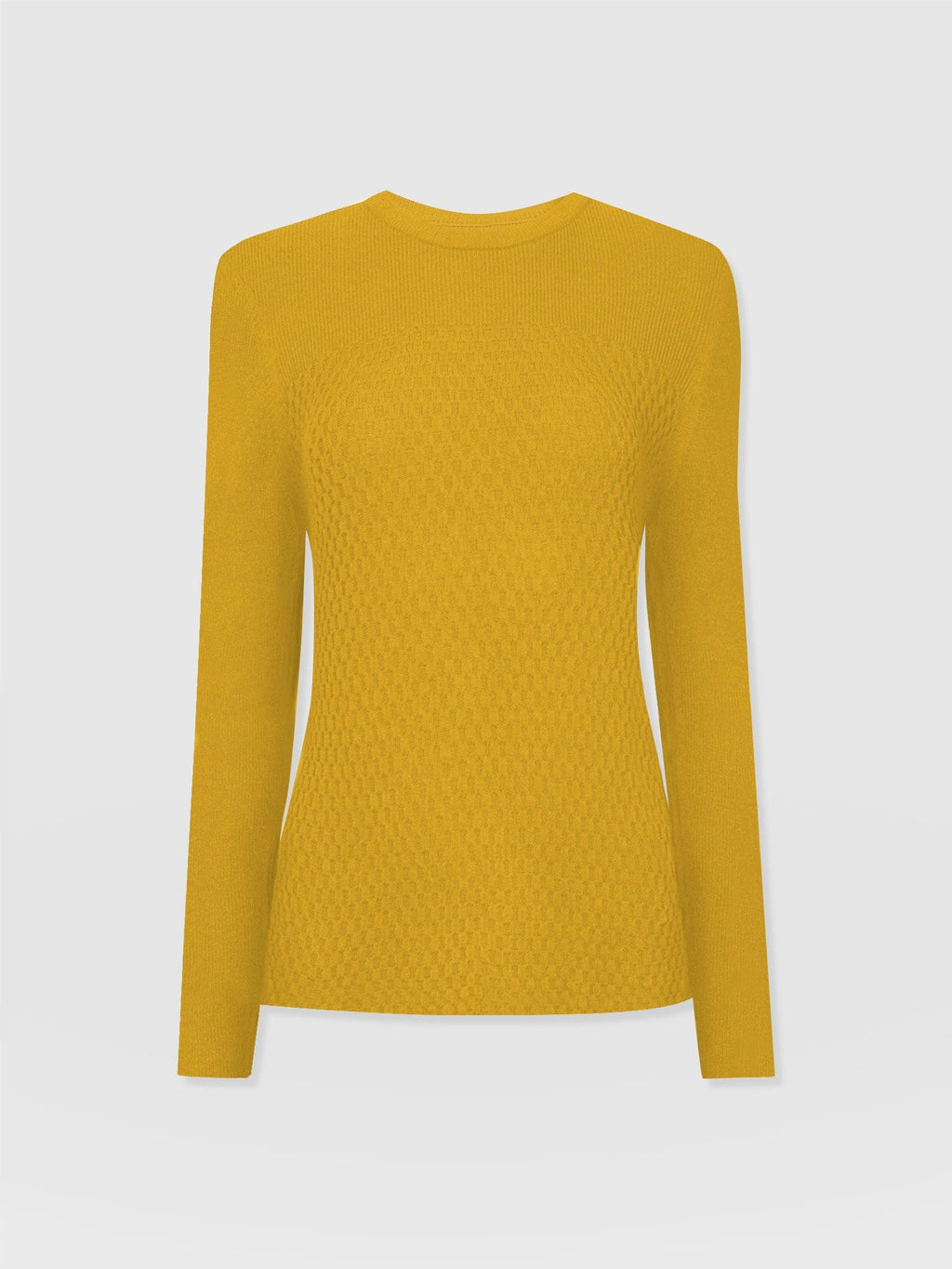 Honeycomb Rib Sweater - Yellow
