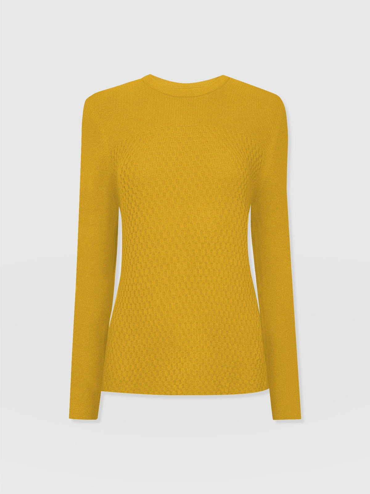 Honeycomb Rib Sweater - Yellow