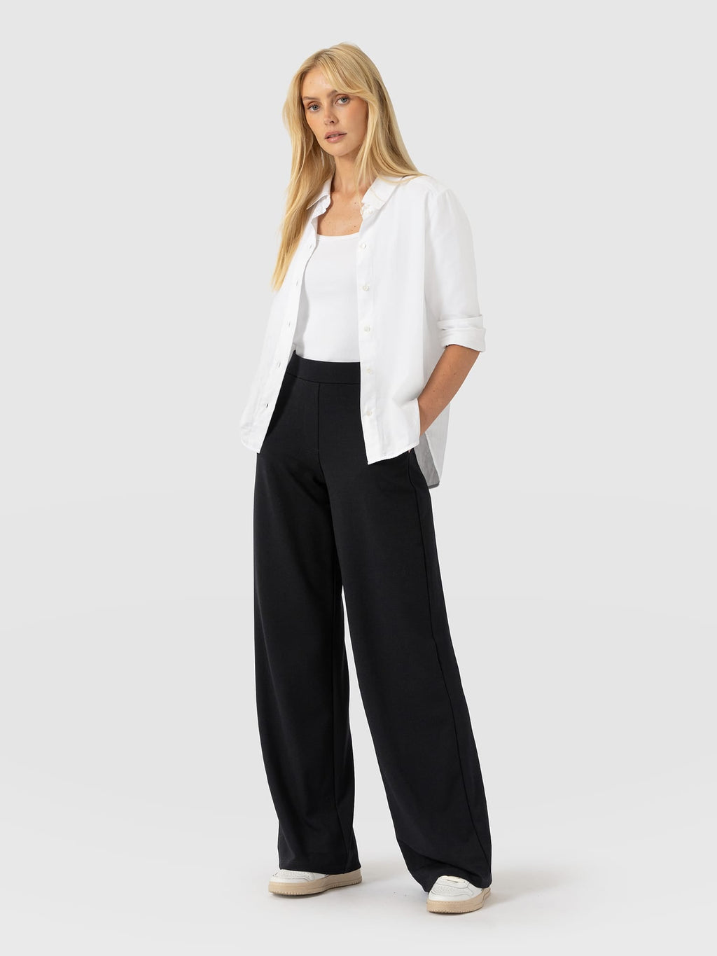 Hoxton Wide Leg Pant - Black