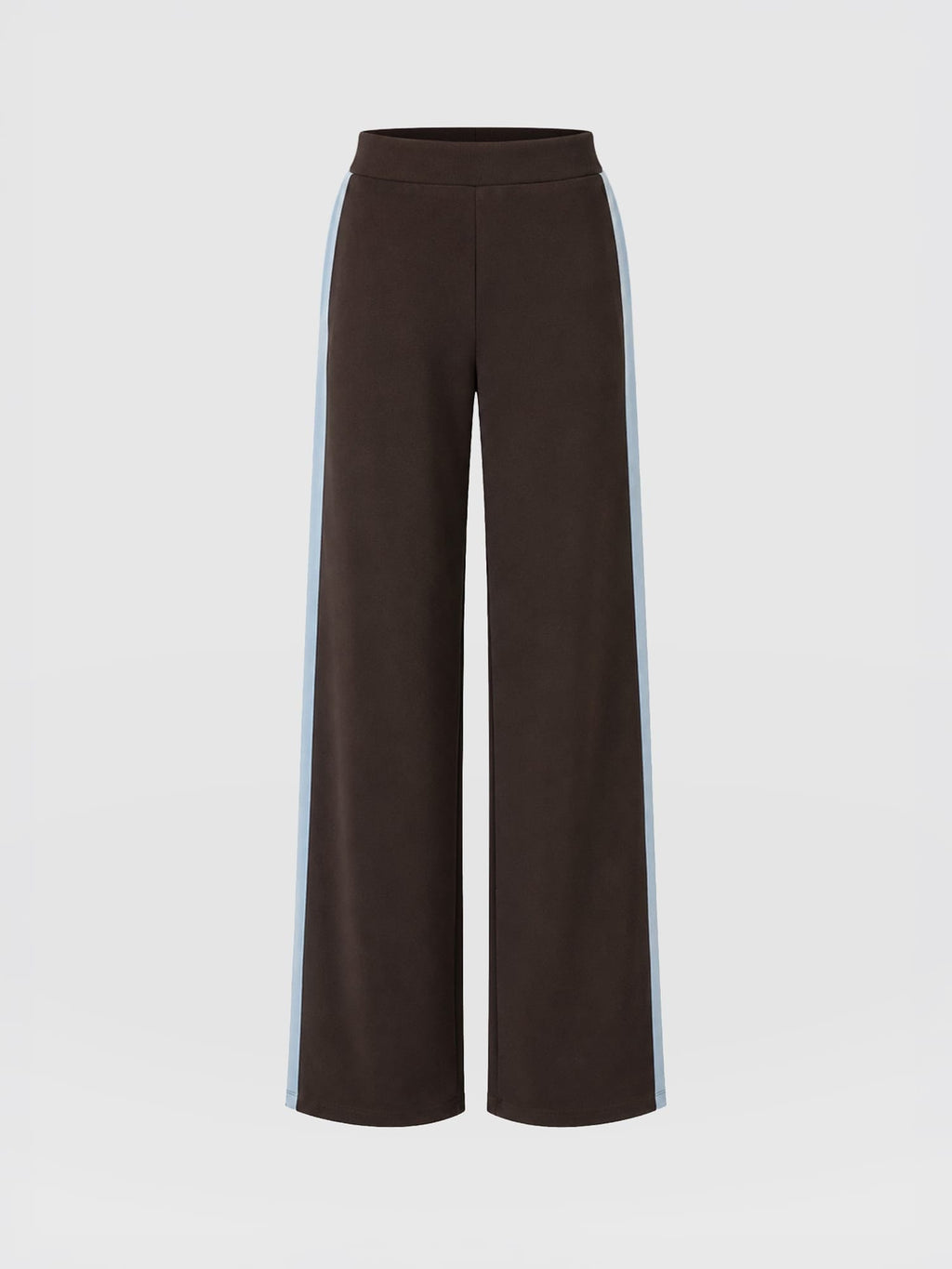 Hoxton Wide Leg Pant - Chocolate - Blue Stripe