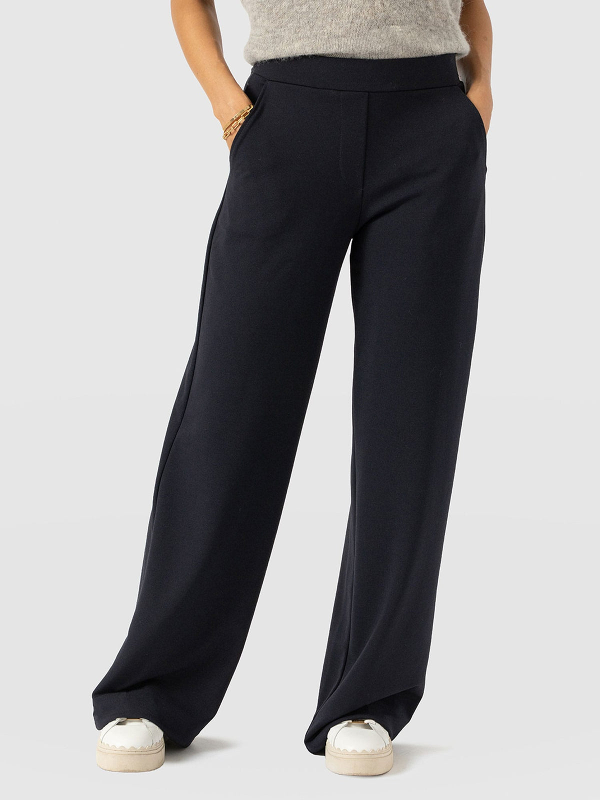 Hoxton Wide Leg Pant - Navy