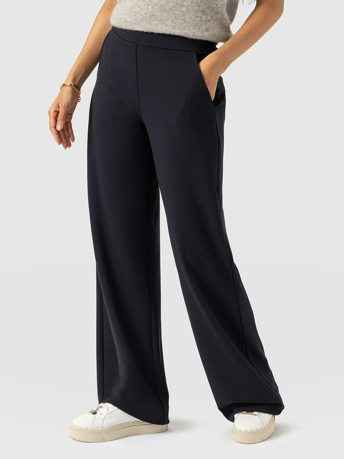 Hoxton Wide Leg Pant - Navy