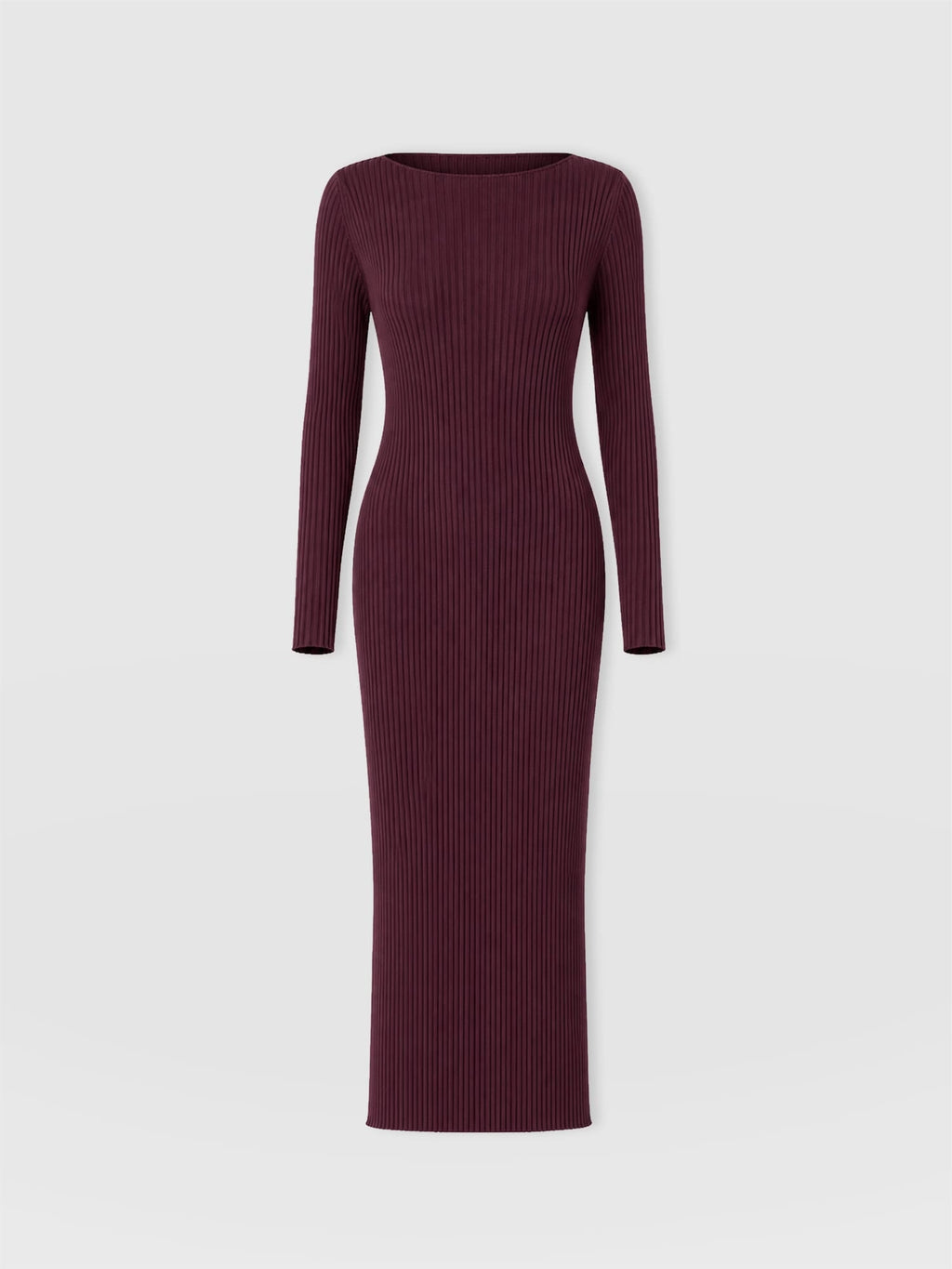 Isla Knit Column Dress - Plum