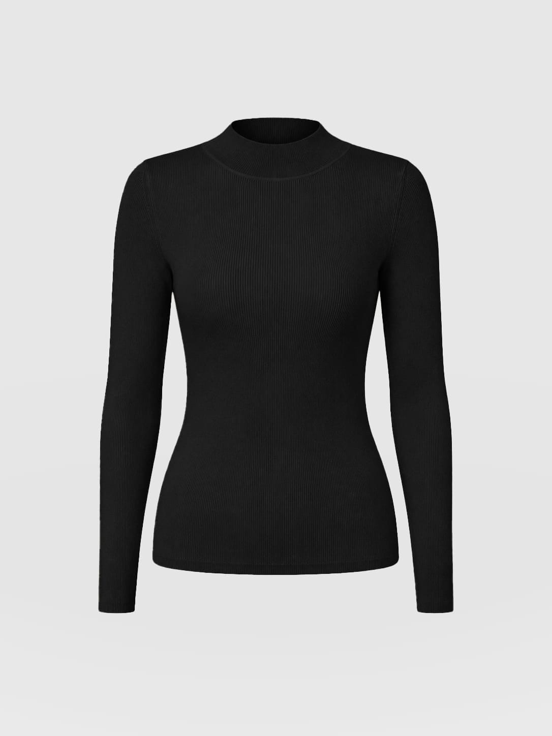 Isla Knit Rollneck - Black