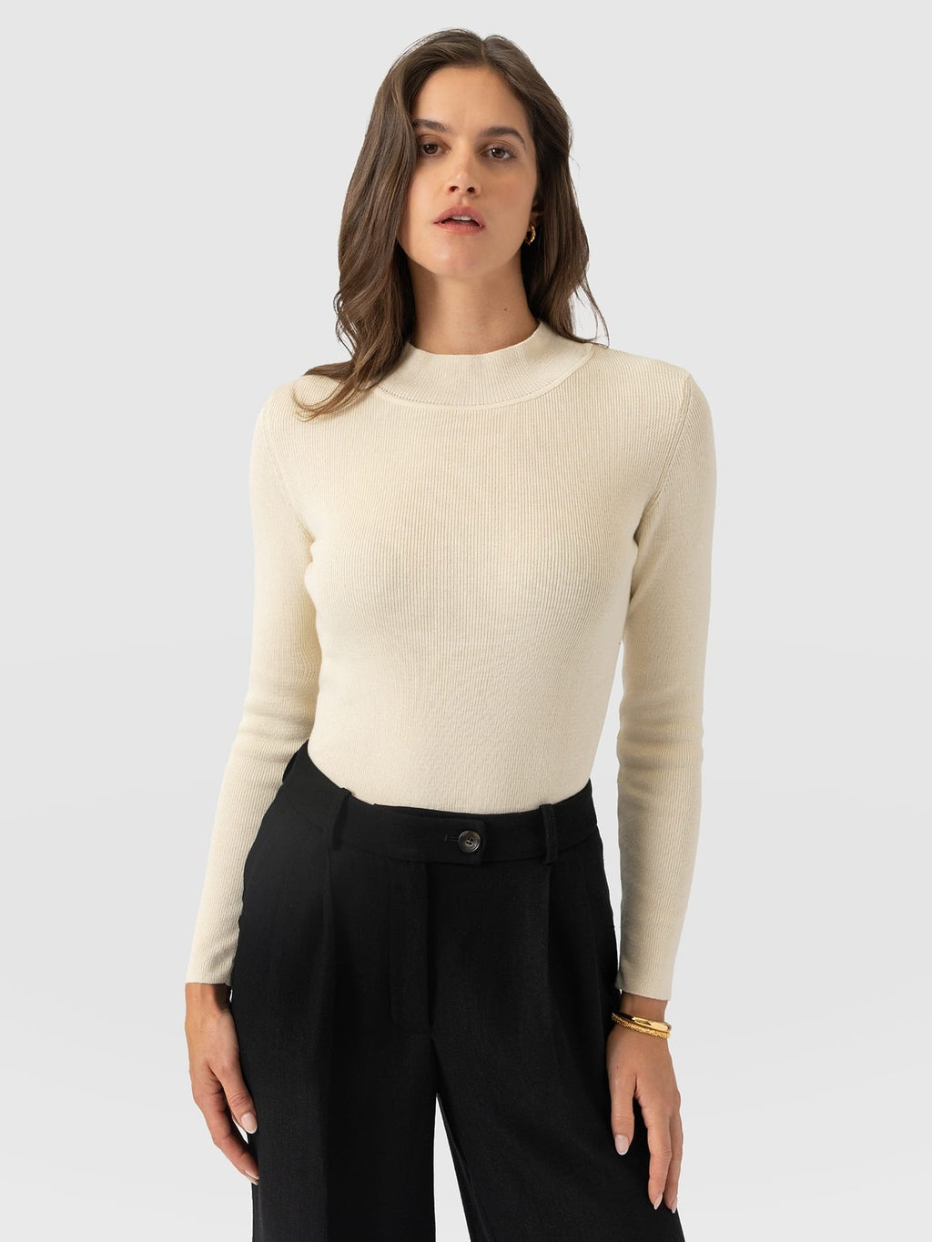 Isla Knit Rollneck - Cream
