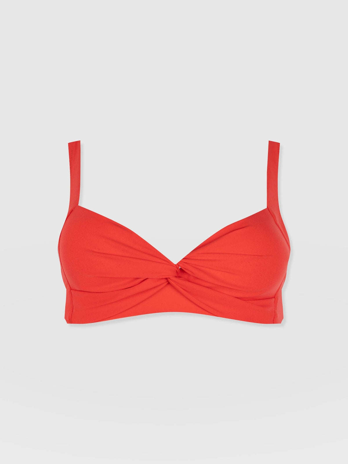 Jesse Twist Front Bikini Top - Red