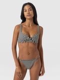 Jesse Twist Front Bikini Top - Stripe