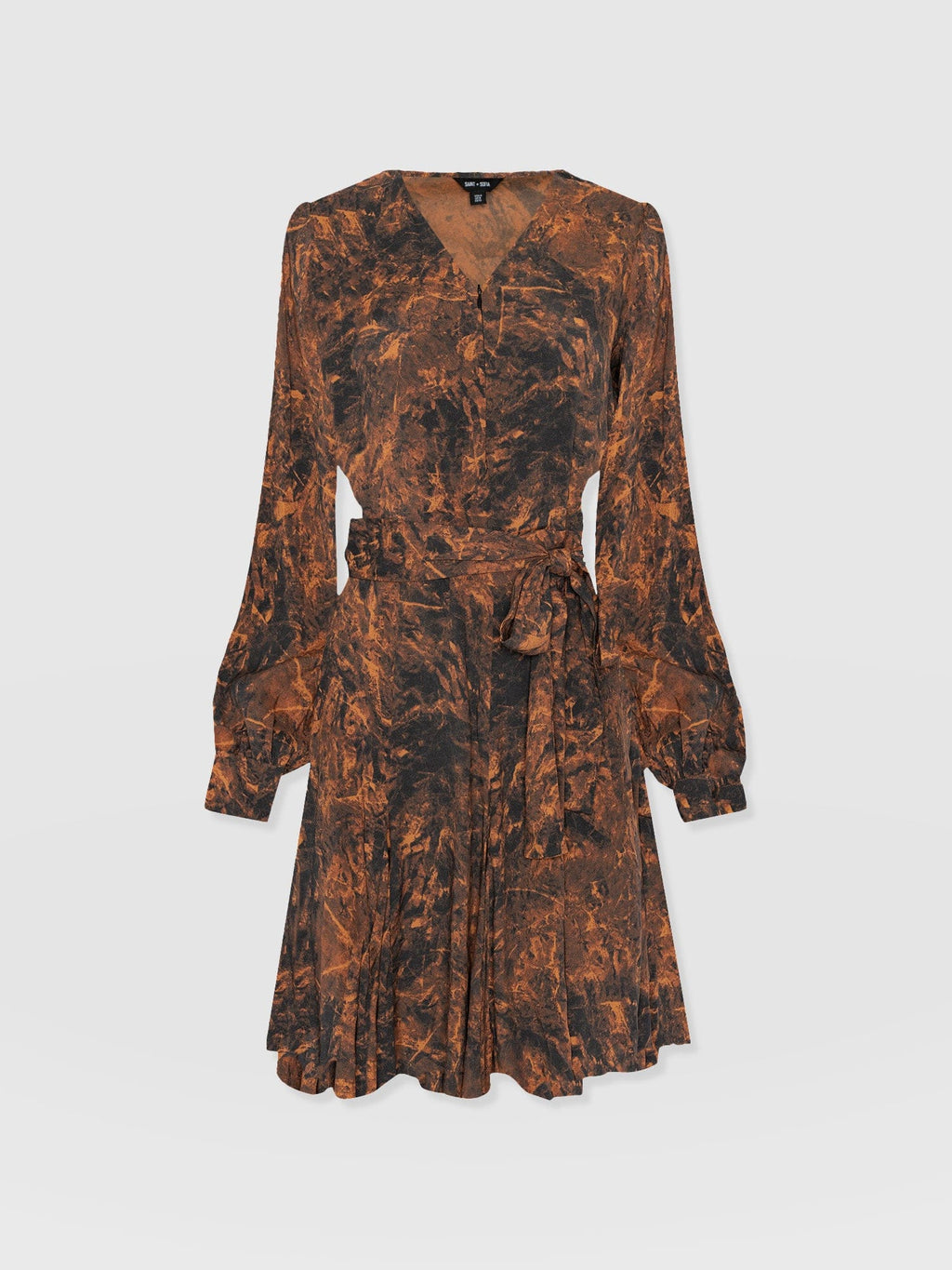 Joselyn Mini Dress - Brown Marble