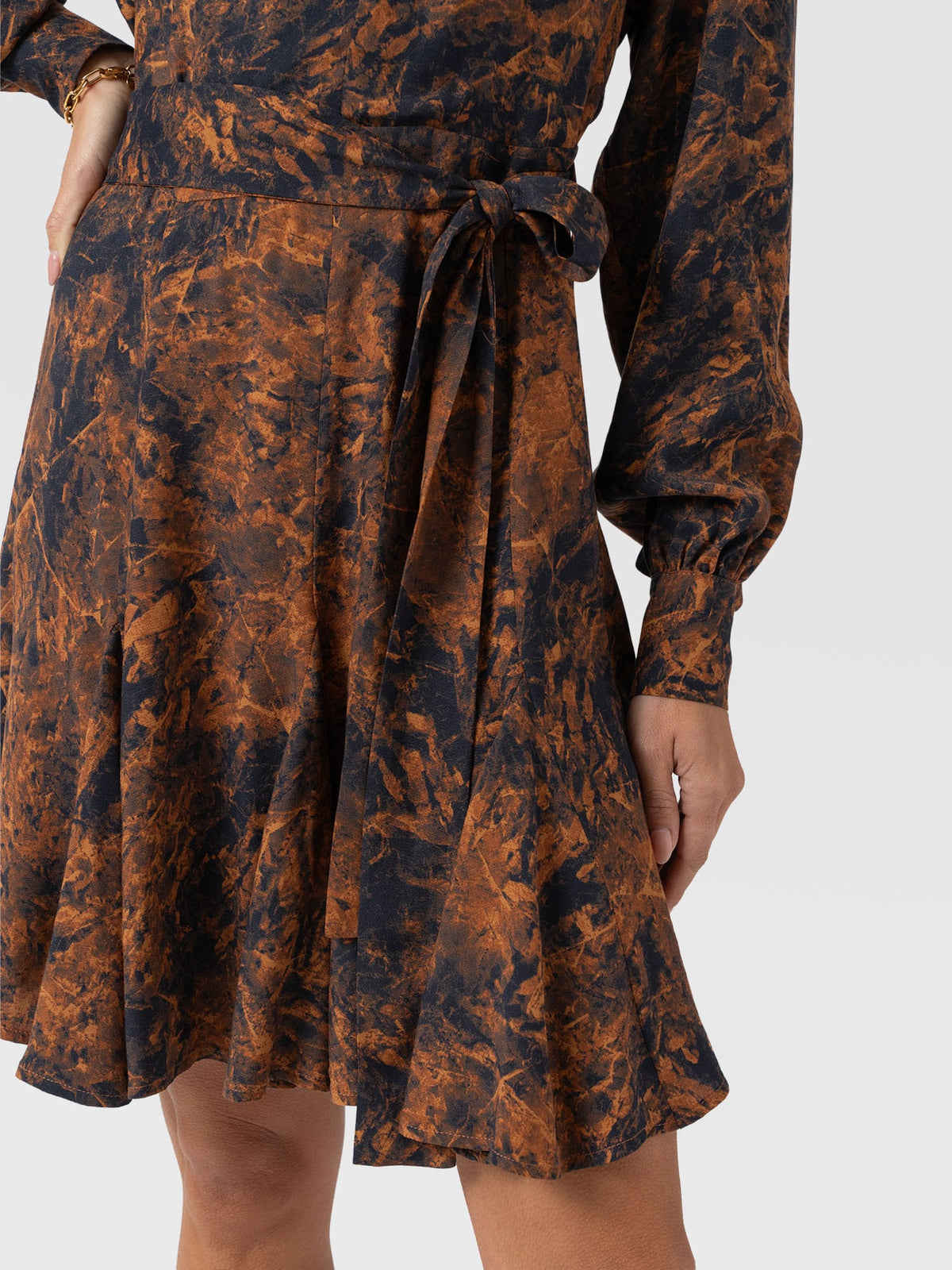 Joselyn Mini Dress - Brown Marble