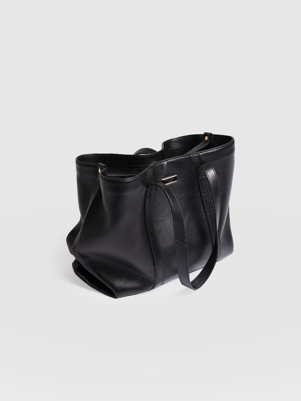 Kara Shopper Bag - Black Leather