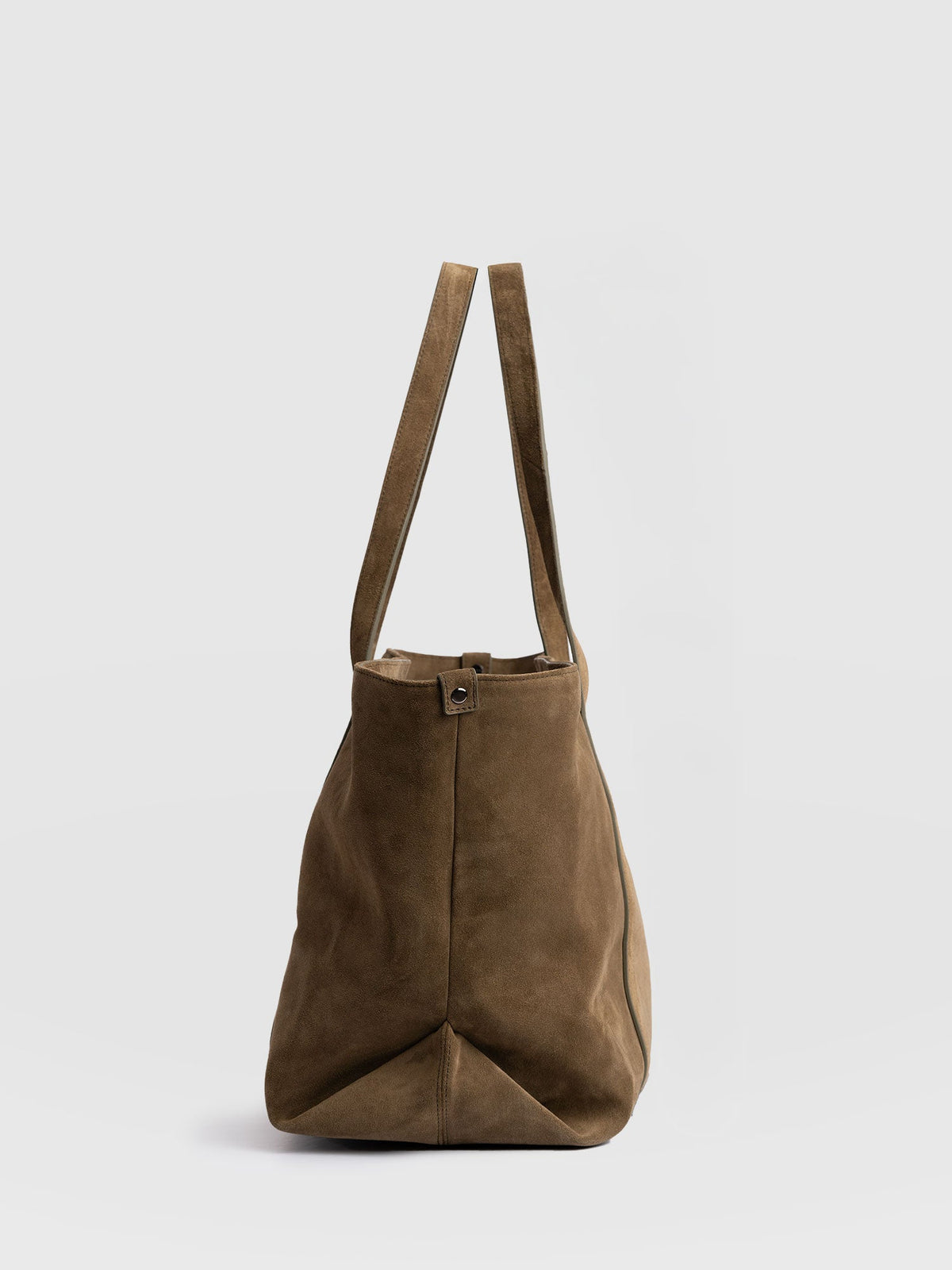 Kara Shopper Bag - Khaki Suede