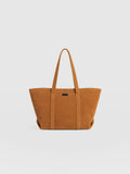 Kara Shopper Bag - Tan Suede