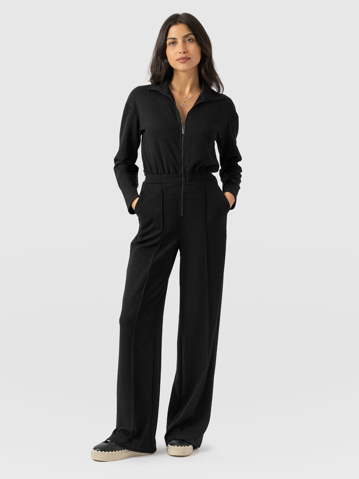 Keller Long Sleeve Jumpsuit - Black