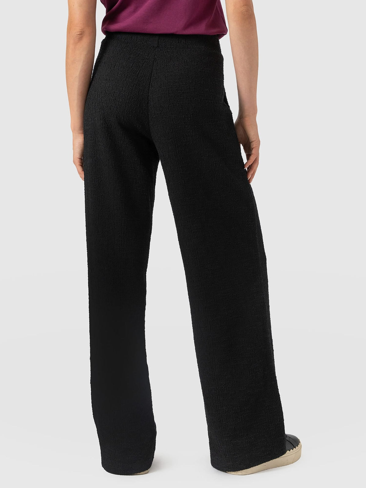 Keller Wide Leg Pant - Black Boucle