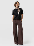 Keller Wide Leg Pant - Brown
