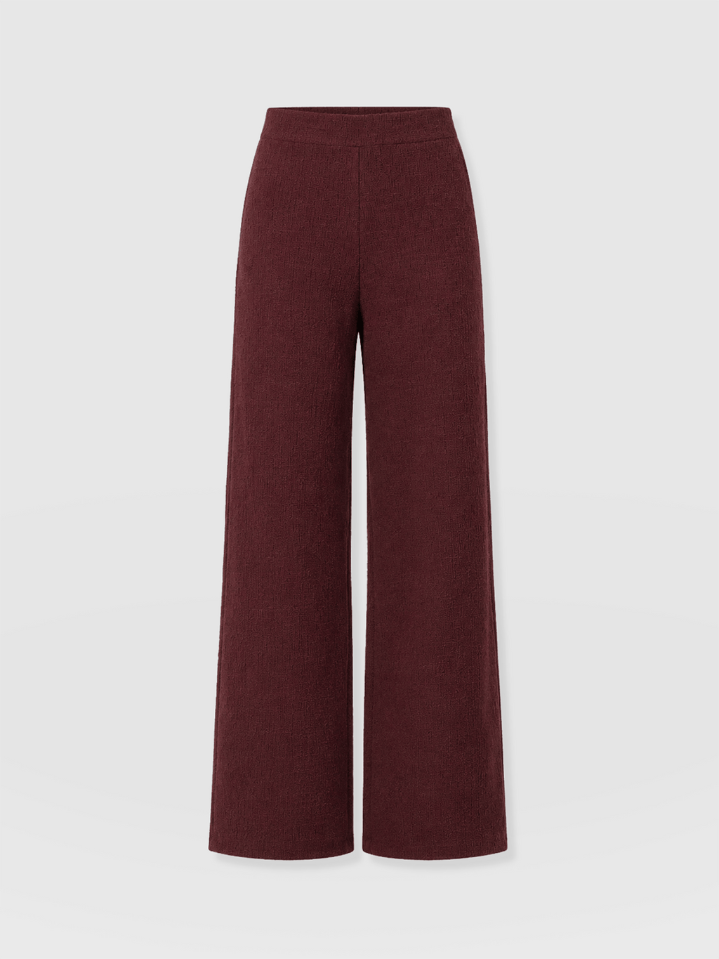Keller Wide Leg Pant - Burgundy Boucle