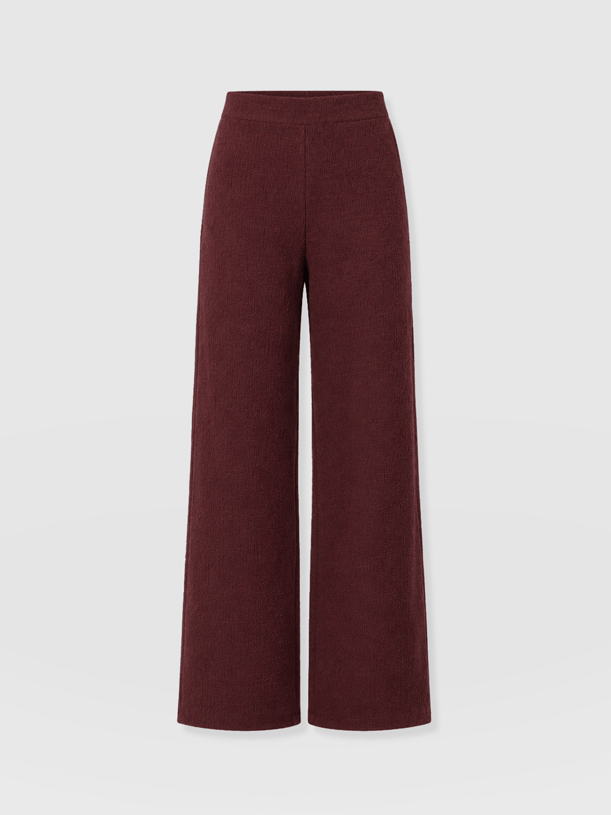 Keller Wide Leg Pant - Burgundy Boucle