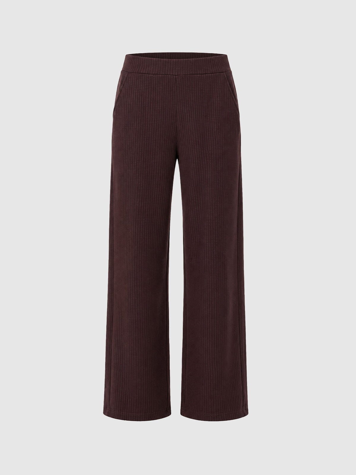 Keller Wide Leg Pant - Burgundy Mini Houndstooth