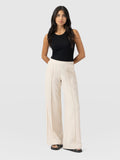 Keller Wide Leg Pant - Cream