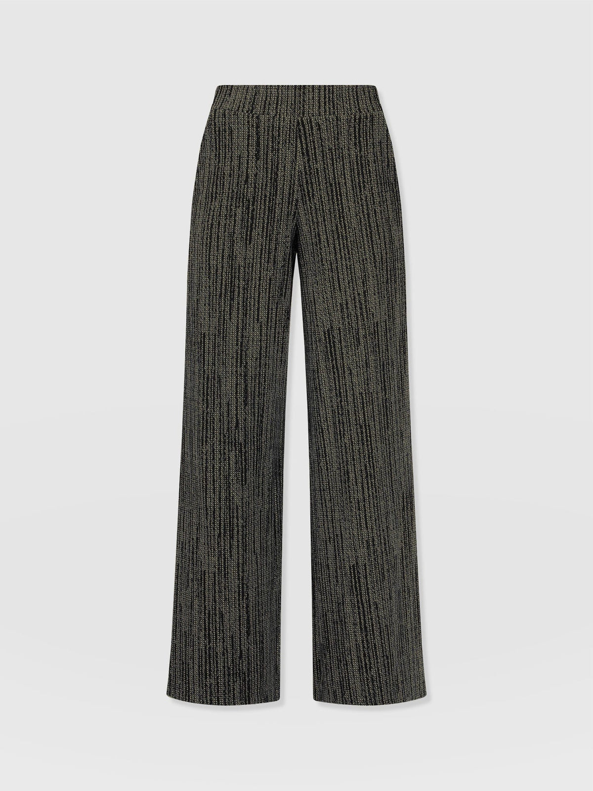 Keller Wide Leg Pant - Green Texture