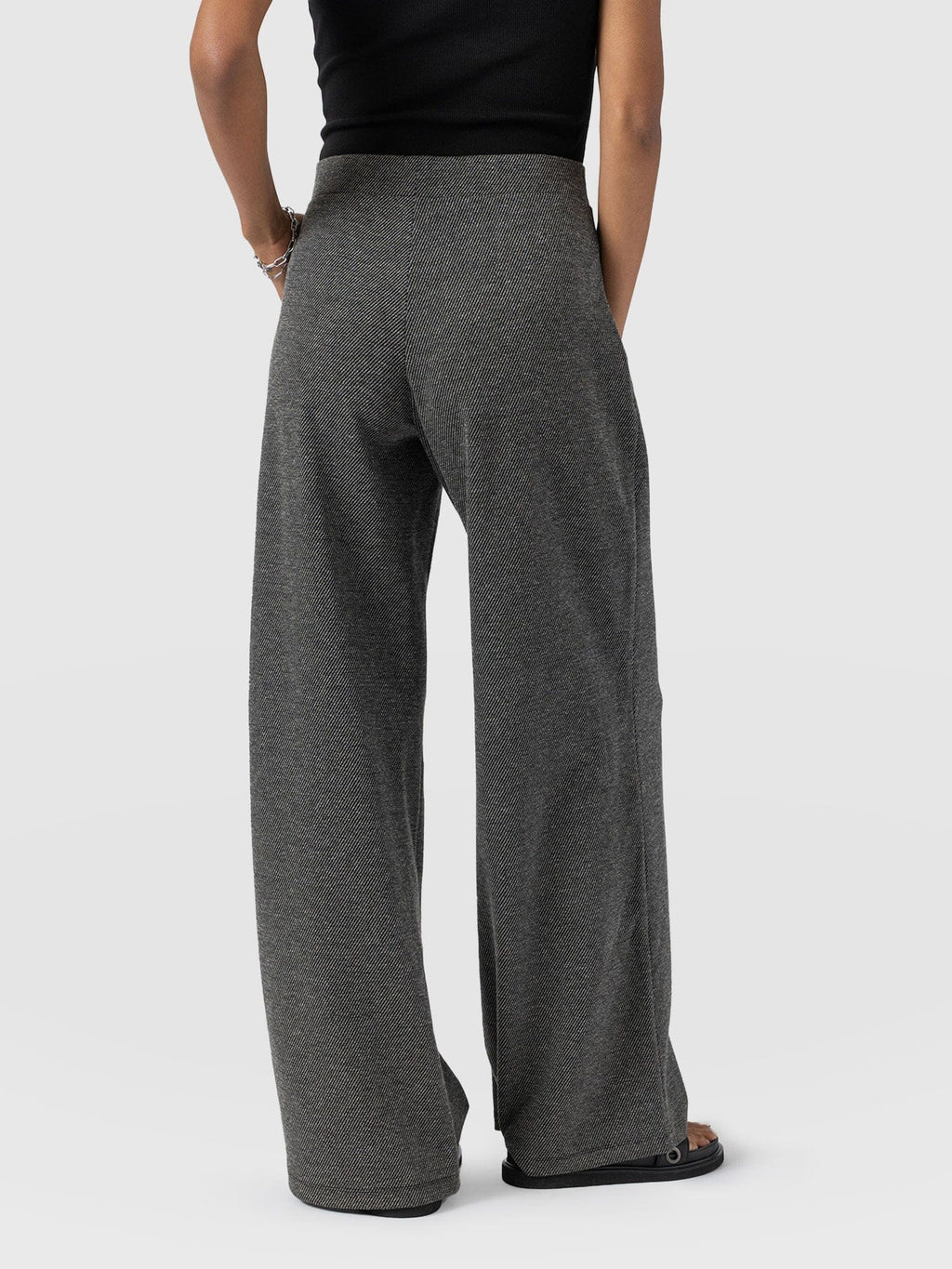 Keller Wide Leg Pant - Grey Twill