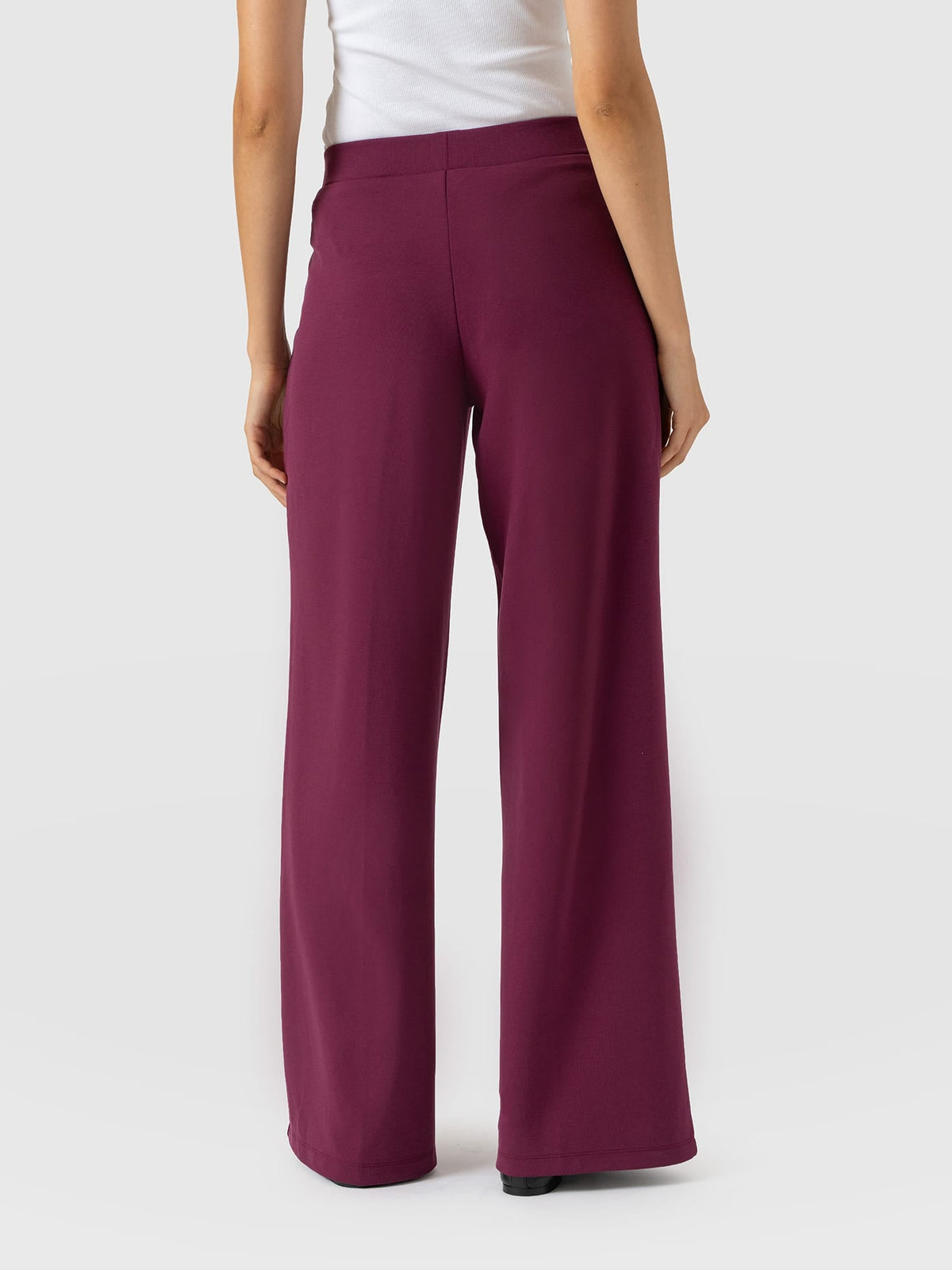 Keller Wide Leg Pant - Plum