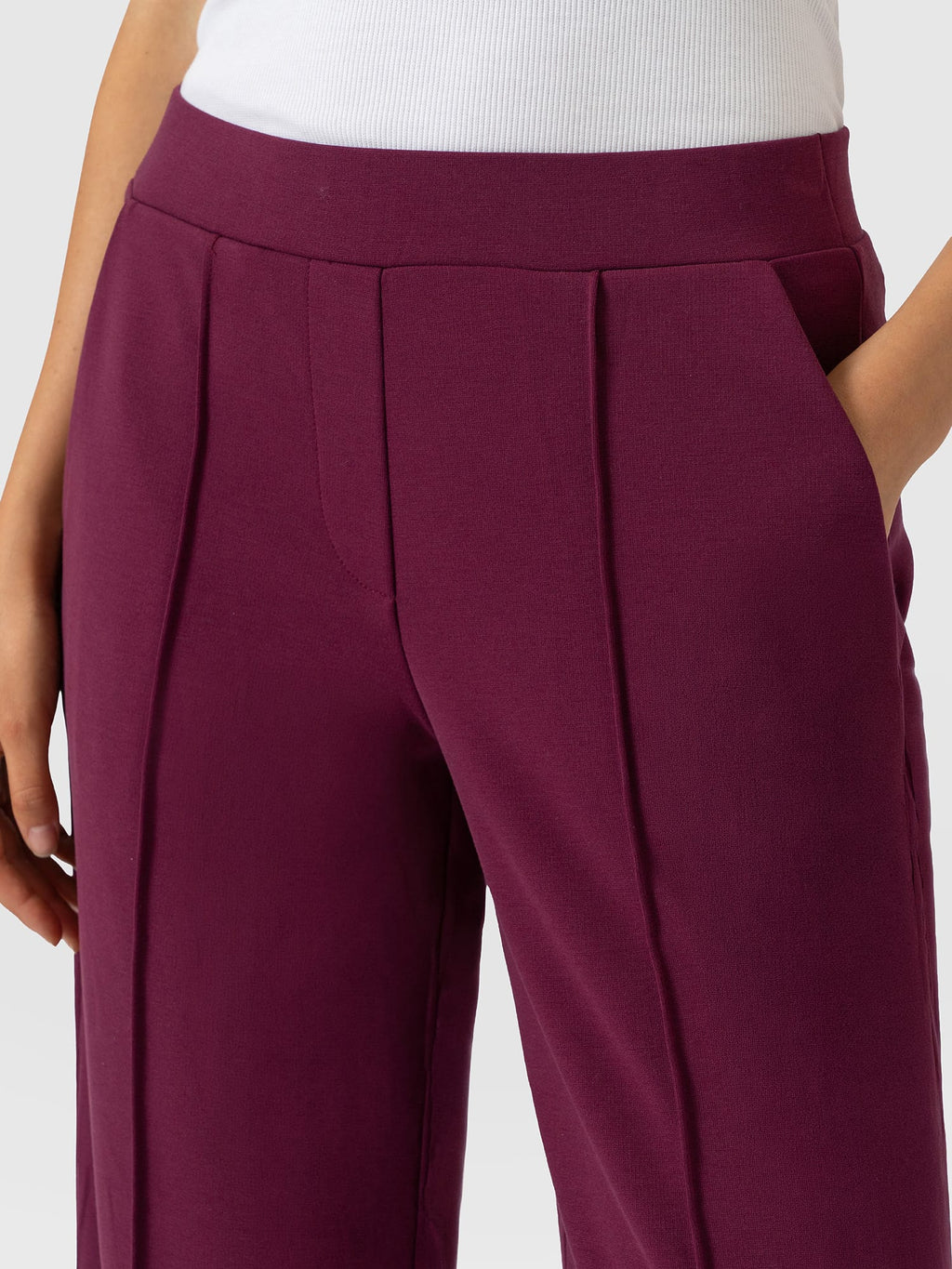 Keller Wide Leg Pant - Plum