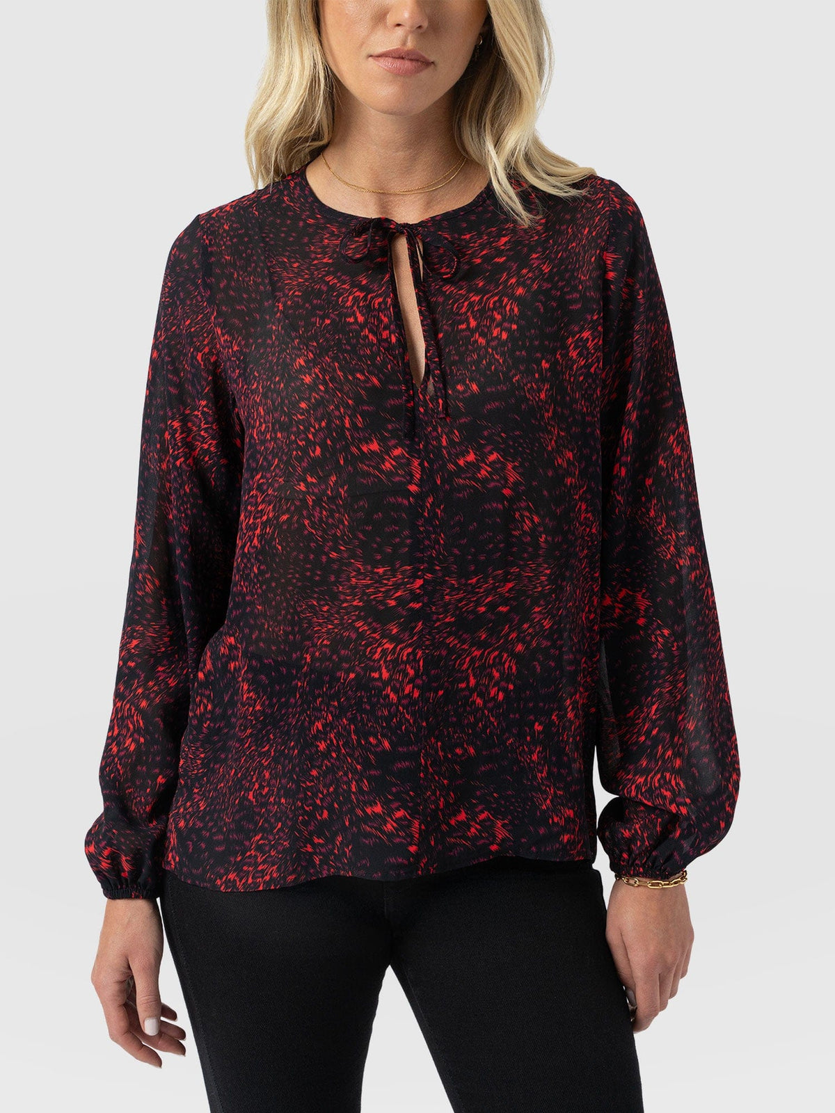 Kristen Blouse - Red Fade Spot