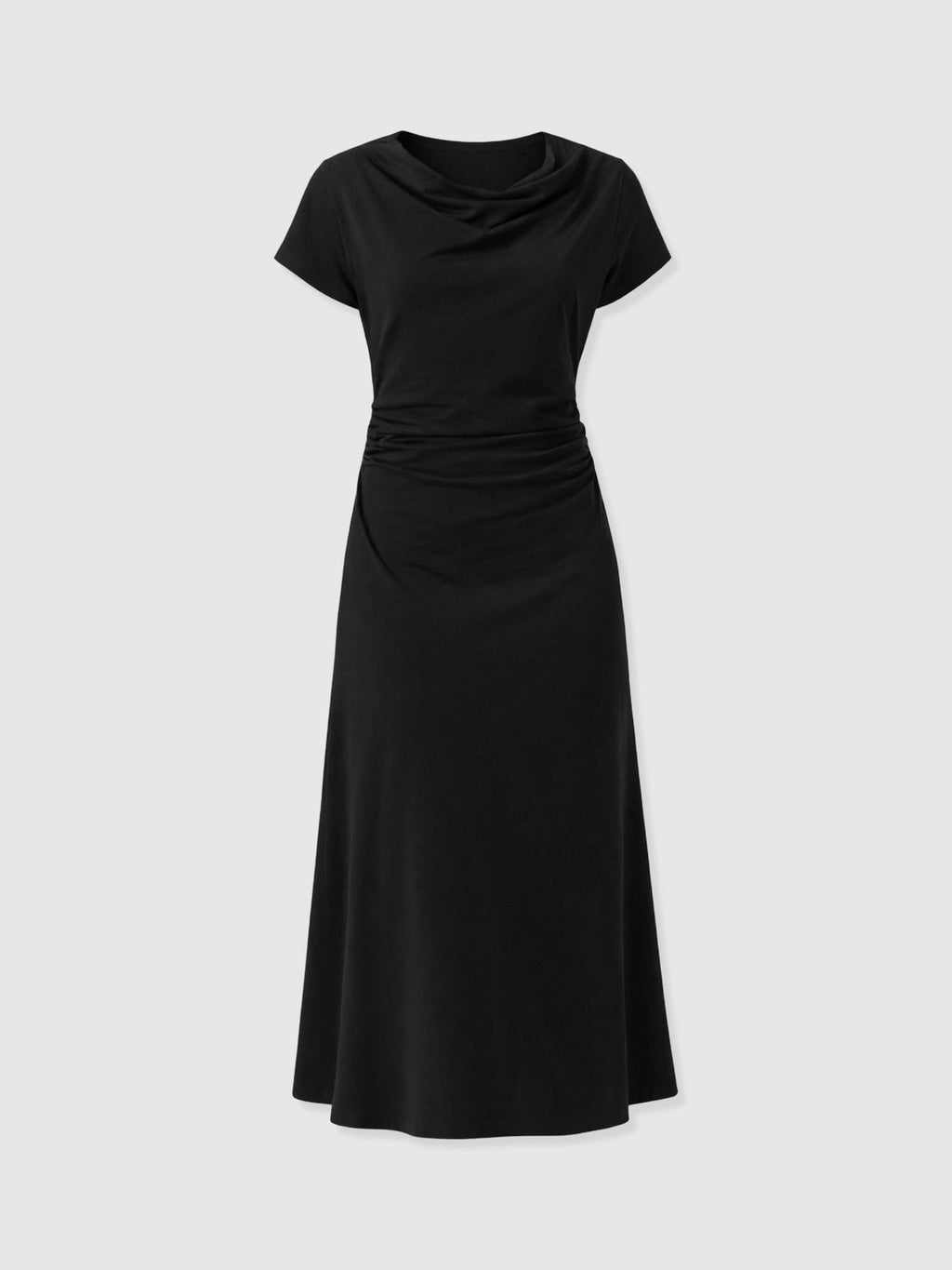 Laurie Cowl Neck Dress - Black