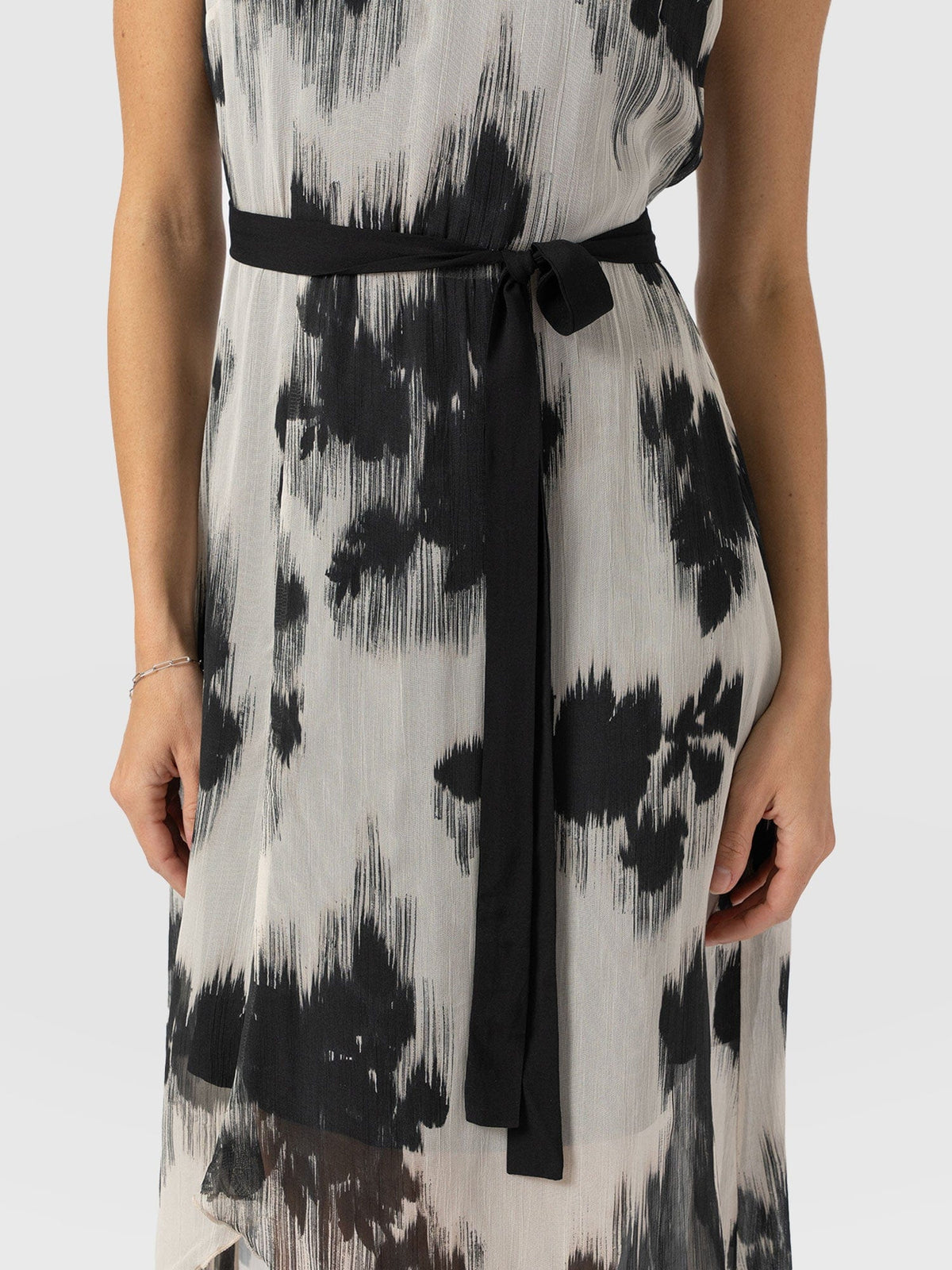 Lexi High Low Dress - White Fade Floral