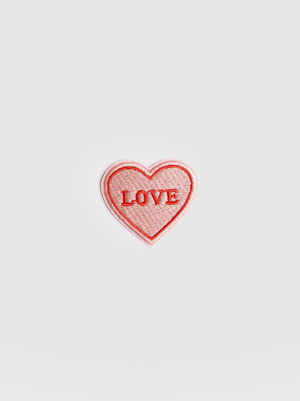 Love Heart Sticker Badge - Pink