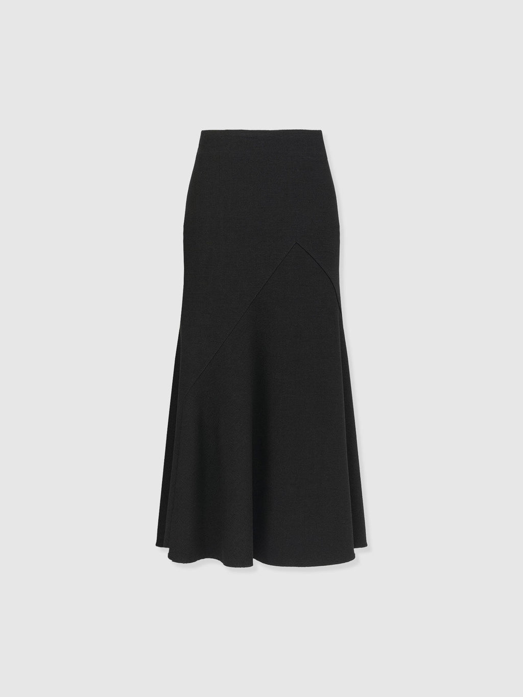 Piper Panelled Skirt  - Black Boucle
