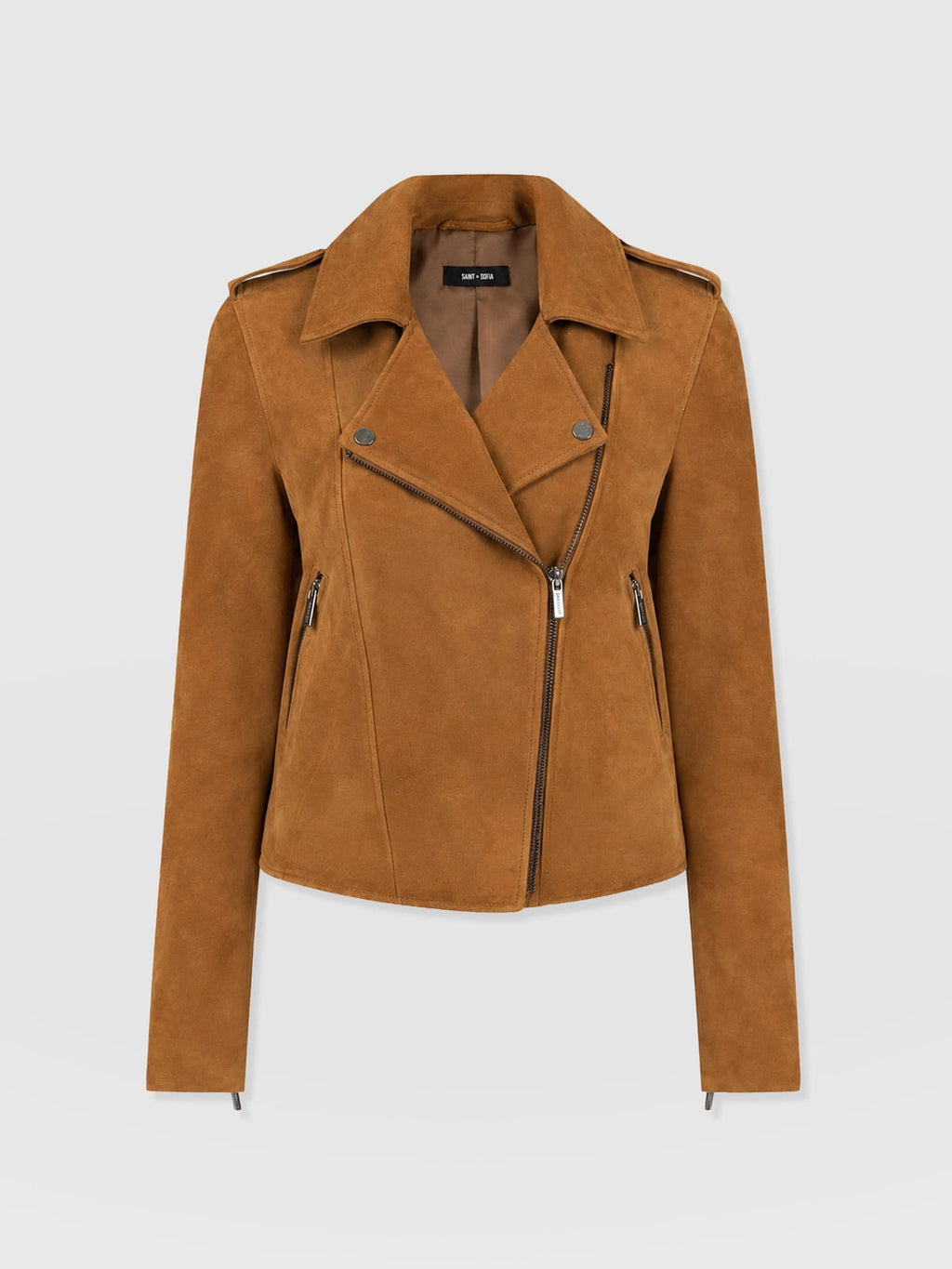 Luther Leather Jacket - Camel Suede